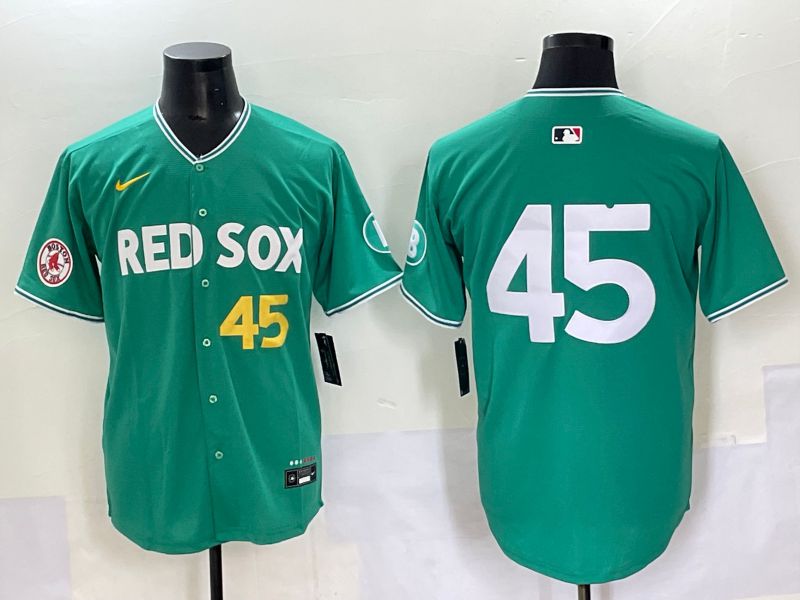 Men 2025 Boston Red Sox #45 No Name Dark Green Joint Name Nike MLB Jersey style 7->boston red sox->MLB Jersey